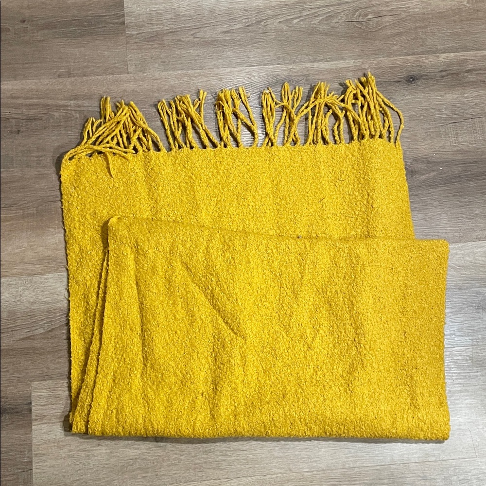 Wild Fable Cozy Yellow Boucle Oversized Scarf